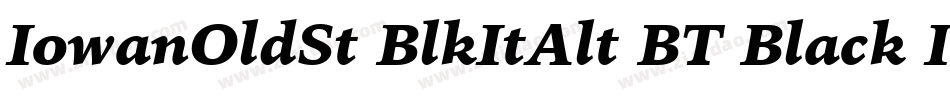 IowanOldSt BlkItAlt BT Black Italic Alternate字体转换